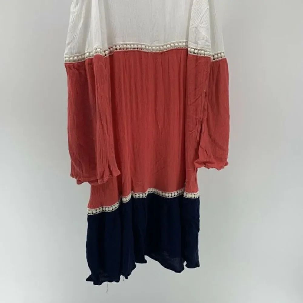 Umgee Cold Shoulder Tunic Top Tri Color Medium - Picture 2 of 8